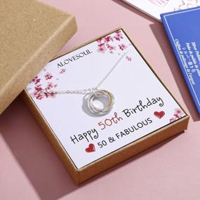 img 1 attached to Sterling Silver Interlocking Infinity Circles Necklace - Perfect Birthday Gift For Women And Girls By ALoveSoul