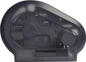 img 3 attached to Эффективное управление туалетными салфетками с диспенсером Janico 2112 - размер 12 дюймов, черный полупрозрачный дизайн