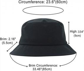 img 2 attached to Men'S Waterproof Fisherman Bucket Hats: Stylish Plain Color Outdoor Sun Caps By DOCILA