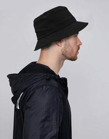 img 3 attached to Men'S Waterproof Fisherman Bucket Hats: Stylish Plain Color Outdoor Sun Caps By DOCILA