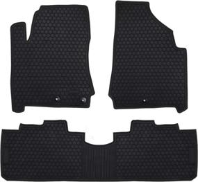 img 4 attached to Custom Fit Full Black Auto Floor Liners – Heavy Duty, All Weather, Odorless Rubber Car Mats for Cadillac SRX 2010-2019