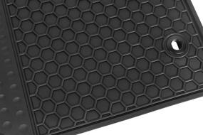 img 3 attached to Custom Fit Full Black Auto Floor Liners – Heavy Duty, All Weather, Odorless Rubber Car Mats for Cadillac SRX 2010-2019