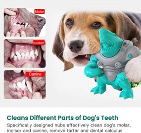 img 1 attached to Potaroma Dog Chew Toy For Aggressive Chewers, Catch Ropes Interactive Puppy Rubber Toothbrush Molar Toy, Durable And Tough Dog Teeth Cleaning Toy Dental Care For Small Medium Large Breeds