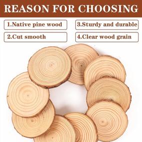 img 2 attached to Coadura Unfinished Natural Wood Slices 30Pcs 3.5-4 Inch Round Wood Discs For Crafts Wood Christmas Ornaments,Wedding Centerpieces Paintings DIY Crafts Disc Coasters,Christmas Gift