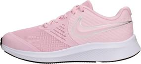 img 4 attached to Girls' Nike Runner Sneaker 👟 in Anthracite Electric - Athletic Shoes