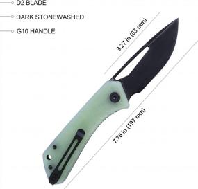 img 3 attached to Experience Ultimate Outdoor Adventure With KUBEY Thalia KU331E Lightweight Folding Knife - 3.27" Blade, G10 Handle