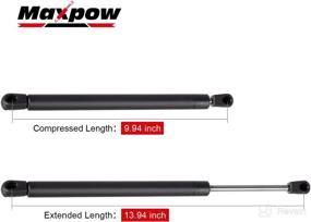 img 3 attached to Maxpow 2pcs Gas Charged Rear Glass Window Lift Supports for Ford Excursion 4WD (2000-2005) - SG304066 & SG404023 Back/Rear Window Glass Compatible