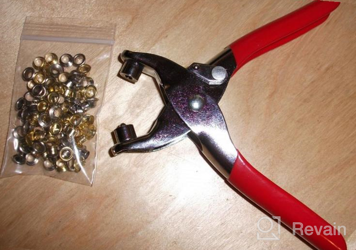 img 1 attached to EZthings® Eyelet Setting Pliers For Leather Arts Plus 100 Eyelets review by Michelle Hall