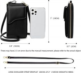 img 3 attached to Myfriday Lightweight Leather Crossbody Bag - Small Shoulder Purse With Cellphone Wallet For Women