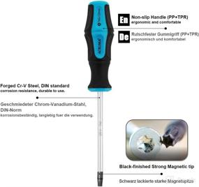 img 2 attached to 🛠️ Acroma 12-Piece Magnetic Torx Screwdriver Set, Cr-V Forged DIN Standard Blade with Non-Slip Grip, 400D Nylon Tool Bag + Demagnetizer - W20012