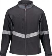 stay safe and warm with refrigiwear's water-resistant insulated softshell jacket featuring enhanced visibility and silver reflective tape logo