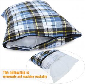 img 1 attached to Lightweight & Compact Camping Pillow - REDCAMP Flannel Travel Pillow With Removable Cover, 1PC/2PCS.