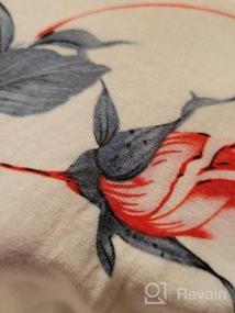 img 6 attached to 2023 Струящаяся блузка-туника для женщин: повседневная рубашка с короткими рукавами и V-образным вырезом, свободная посадка, чтобы скрыть живот, идеально подходит для летних нарядов