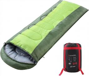 img 4 attached to Green SEMOO Envelope Sleeping Bag With Compression Storage Bag