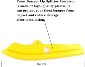 img 2 attached to Enhanced Front Bumper Lip Protector for 2015-2021 Dodge Challenger R/T Scat Pack & 2019-2021 R/T GT Models | Yellow Front Bumper Splitter | Not Suitable for SXT Widebody