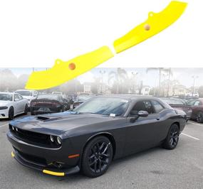 img 4 attached to Enhanced Front Bumper Lip Protector for 2015-2021 Dodge Challenger R/T Scat Pack & 2019-2021 R/T GT Models | Yellow Front Bumper Splitter | Not Suitable for SXT Widebody