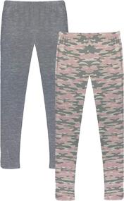 img 3 attached to Popular Girls Solid Active Leggings Girls' Clothing ~ Leggings