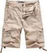 wenven men's cotton twill cargo shorts classic relaxed fit- reg and big & tall sizes 3 logo