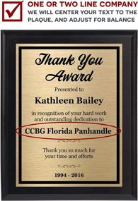 img 1 attached to Thank You Award 8X10 Personalized Plaque - Customize Now!