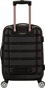 img 2 attached to Rockland Melbourne Hardside Expandable Spinner Wheel Luggage, Black, Carry-On 20-Inch