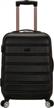 rockland melbourne hardside expandable spinner wheel luggage, black, carry-on 20-inch logo