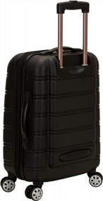 img 1 attached to Rockland Melbourne Hardside Expandable Spinner Wheel Luggage, Black, Carry-On 20-Inch