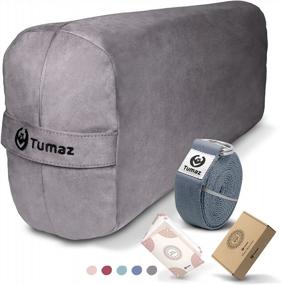 img 4 attached to Tumaz Yoga Bolster Set: The Perfect Companion For Restorative Yoga And Meditation With Carry Handle, 8-Feet Strap, And Washable Cover