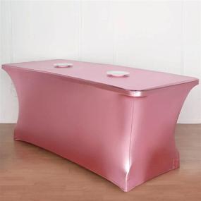 img 3 attached to Add Sparkle To Your Event With Efavormart'S 6FT Metallic Rose Gold Spandex Table Cover