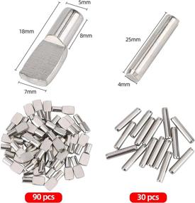 img 3 attached to 240 Pcs Nickel Plated Shelf Pegs & Pins, 4 Styles Support For Shelves/Furniture Kitchen Cabinet Bookshelf - LoveBB