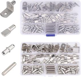 img 4 attached to 240 Pcs Nickel Plated Shelf Pegs & Pins, 4 Styles Support For Shelves/Furniture Kitchen Cabinet Bookshelf - LoveBB