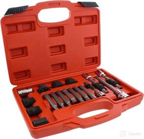 img 4 attached to 🔧 ABN Alternator Pulley Service Decoupler 18-Piece Insert Bit Socket Set Tool Kit - Ultimate Car Pulley Removal Decoupling Puller