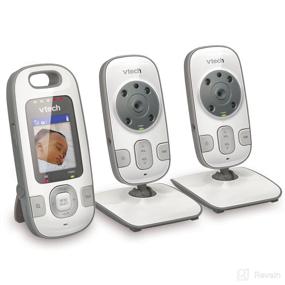 img 4 attached to 👶 VTech VM312-2 Video Baby Monitor: 1000 ft Range, Night Vision, Talk-Back Intercom, 2 Cameras - White/Grey