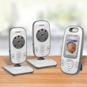 img 3 attached to 👶 VTech VM312-2 Video Baby Monitor: 1000 ft Range, Night Vision, Talk-Back Intercom, 2 Cameras - White/Grey