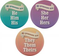 usa-made buttonsmith pinback buttons with he, she, they pronouns - union print and manufactured in bulk logo