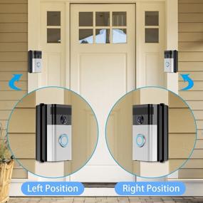 img 2 attached to Optimize Viewing With CAVN Black Angle Mount For Ring Video Doorbell 1 2 3 4 - Adjustable 30 To 55 Degree Angle