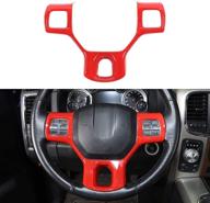 red abs trim steering wheel cover for 2010-2017 dodge ram 1500 - hoolcar interior accessories логотип