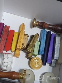 img 5 attached to Purple Flower Of Luce Vintage Sealing Wax Sticks With Wick - 10 Pack From France