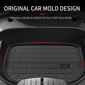 img 2 attached to 🚘 NORNUO Heavy Duty Front Trunk Liner - All-Protection Cargo Mat for 2016-2020 Tesla Model 3