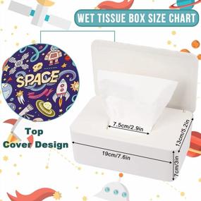 img 3 attached to SANNIX Refillable Baby Wipe Dispenser Box With Sealing Design, Non-Slip Base For One-Handed Operation, Keeps Wipes Fresh - Outerspace