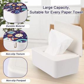 img 2 attached to SANNIX Refillable Baby Wipe Dispenser Box With Sealing Design, Non-Slip Base For One-Handed Operation, Keeps Wipes Fresh - Outerspace