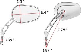 img 3 attached to 🔍 Chrome Rear View Mirror for Harley Sportster Dyna Softail Touring - Includes Hardware