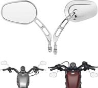 🔍 chrome rear view mirror for harley sportster dyna softail touring - includes hardware логотип