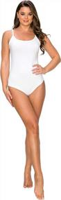 img 2 attached to Women'S Sexy Cotton Jumpsuit Bodysuit With Snap Closure - EttelLut Dressy Thong Cami, Long & Short Sleeve