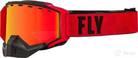img 2 attached to Fly Racing Zone Pro Snow Goggles (Black/Red W/Orange Mirror Polarized Smoke Lens)