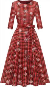 img 4 attached to Charm Up Your Wardrobe With DRESSTELLS Vintage Tea Dress For Stylish Church/Work Events