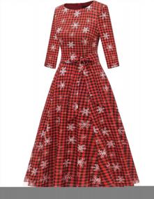 img 3 attached to Charm Up Your Wardrobe With DRESSTELLS Vintage Tea Dress For Stylish Church/Work Events