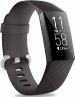 💦 waterproof replacement hamile bands for fitbit charge 4/3/3 se - dark brown, large size- fitness sport band wristband for women and men logo