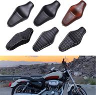 premium black crocodile leather motorcycle 2 up seat saddle cushion for sportster 883 1200 iron 72 - perfect for driver and passenger логотип