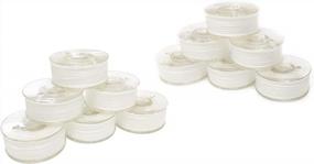 img 1 attached to 50-Weight HimaPro Plastic-Sided White Prewound Bobbins For Embroidery Machines Size L (SA155); Compatible With Brother, Babylock, Janome, Bernina, Husqvarna, Pfaff And More Embroidery Machines