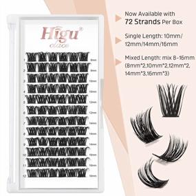 img 3 attached to DIY Lash Clusters: Thin Stem Cluster Lashes, 72 Pcs D Curl 8-16mm - Reusable & Easy Self-application
